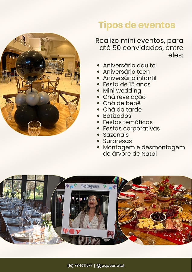 Decoração, lembrancinhas e presentes especiais